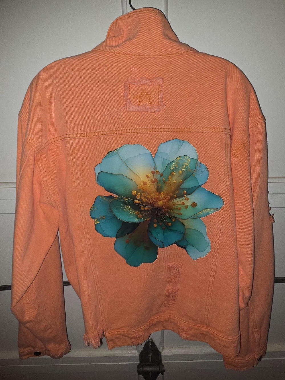 POL Coral Orange Corduroy Jacket